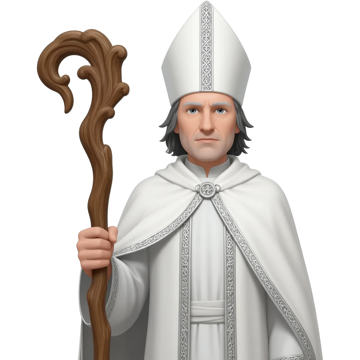 Black and gray haired white guy dressed like Gandalf emoji