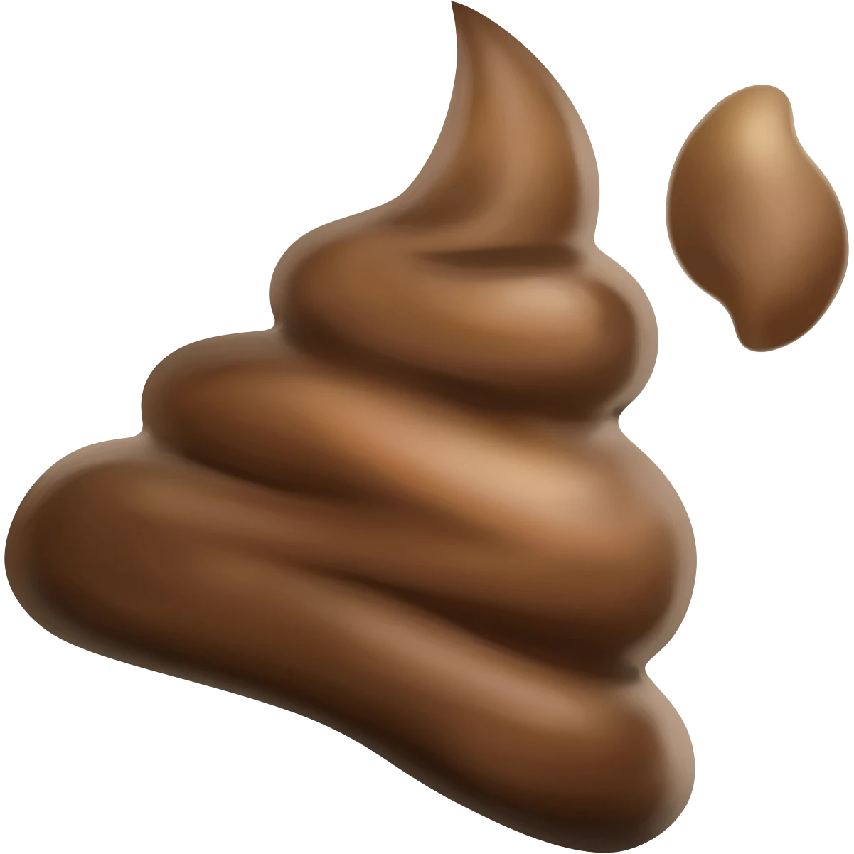 Une crotte qui mange une crotte emoji