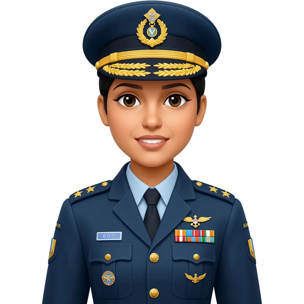 Indian air force officer female emoji