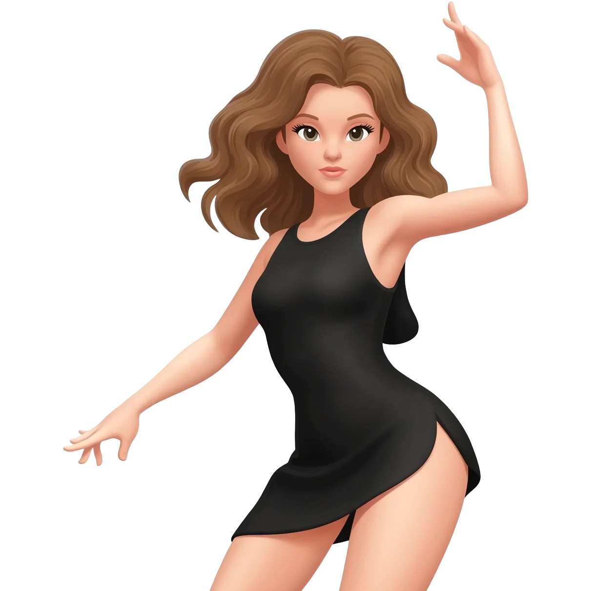 Dancing to staying alive back in black emoji