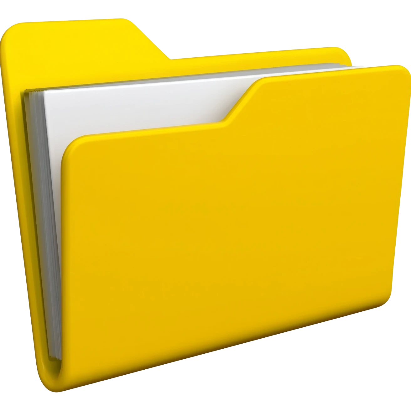 Carpeta amarilla con folios dentro emoji