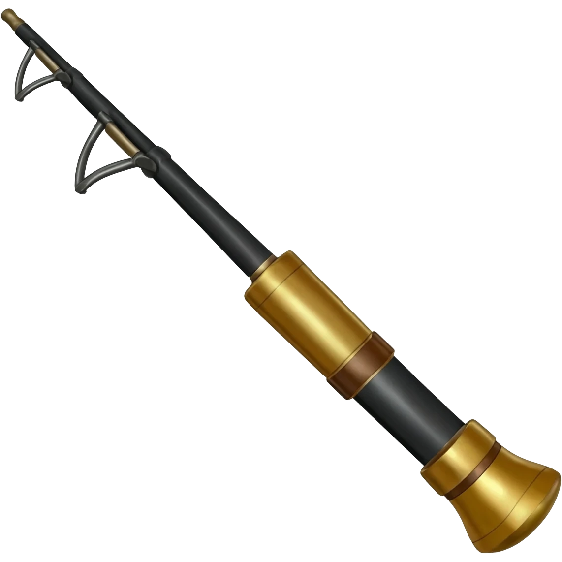 Fishing rod with a gold handle emoji