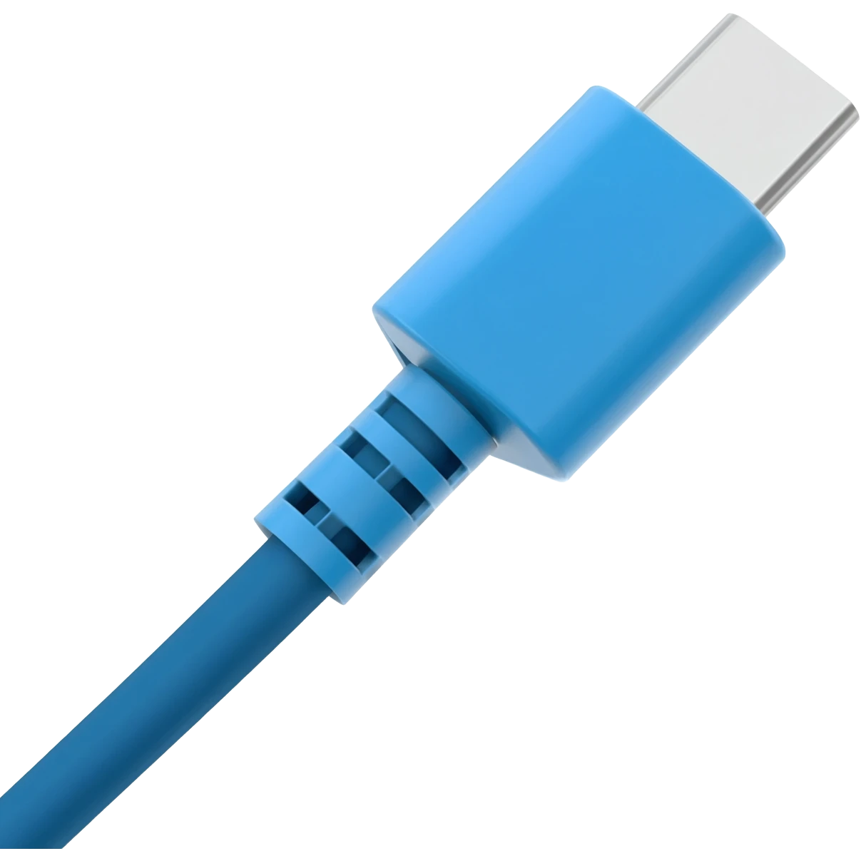 Blue vinyl charging cord emoji