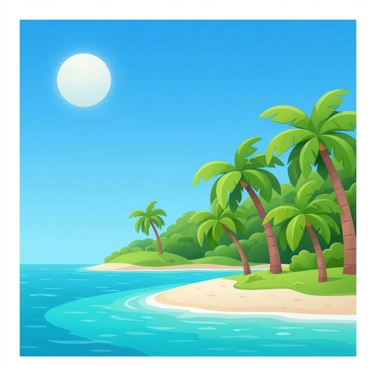 Island with beautiful sea emoji