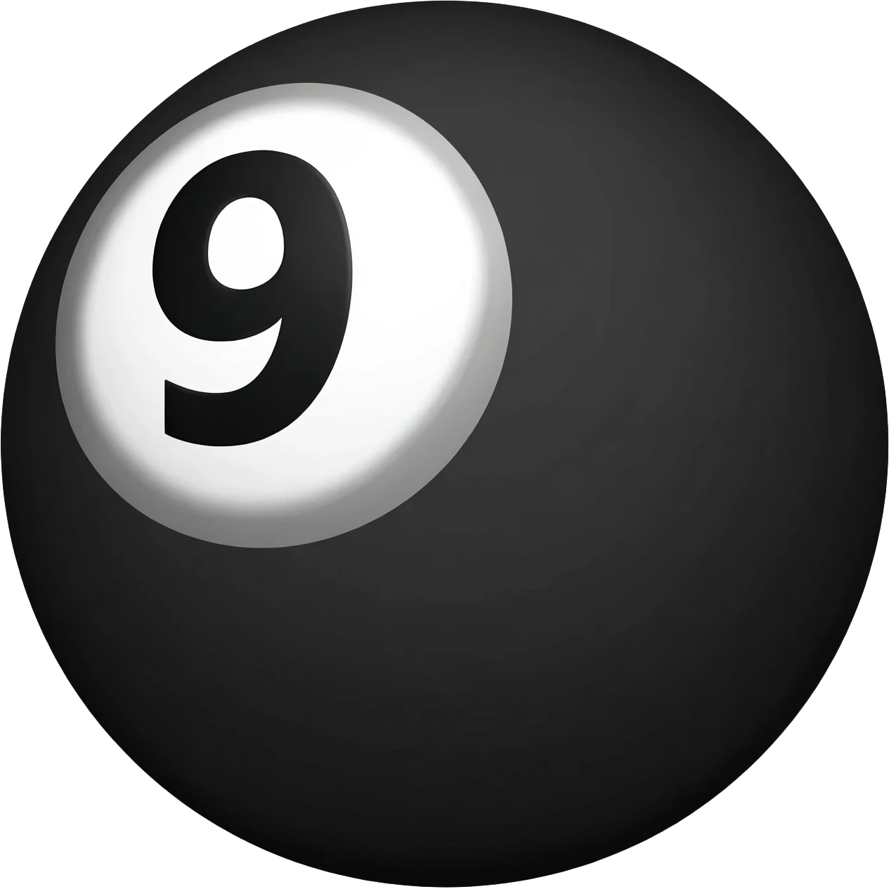 طابة بليارد رقم  9لون اسود emoji