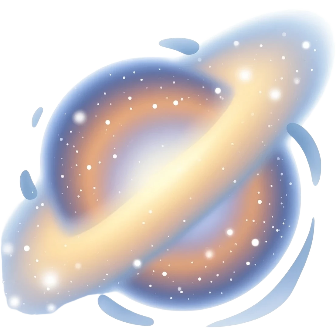 Make a galaxy collision emoji emoji