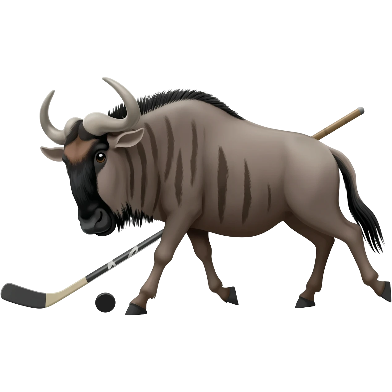 Hockey player Wildebeest emoji