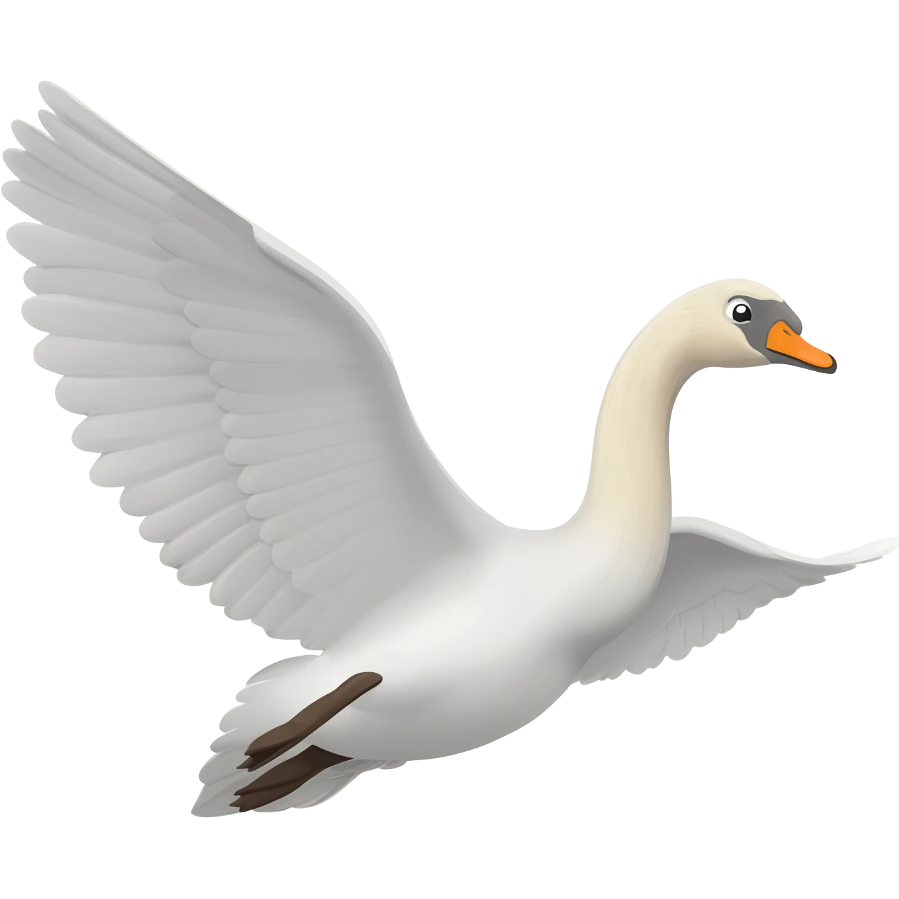 Cisne blanco volando emoji