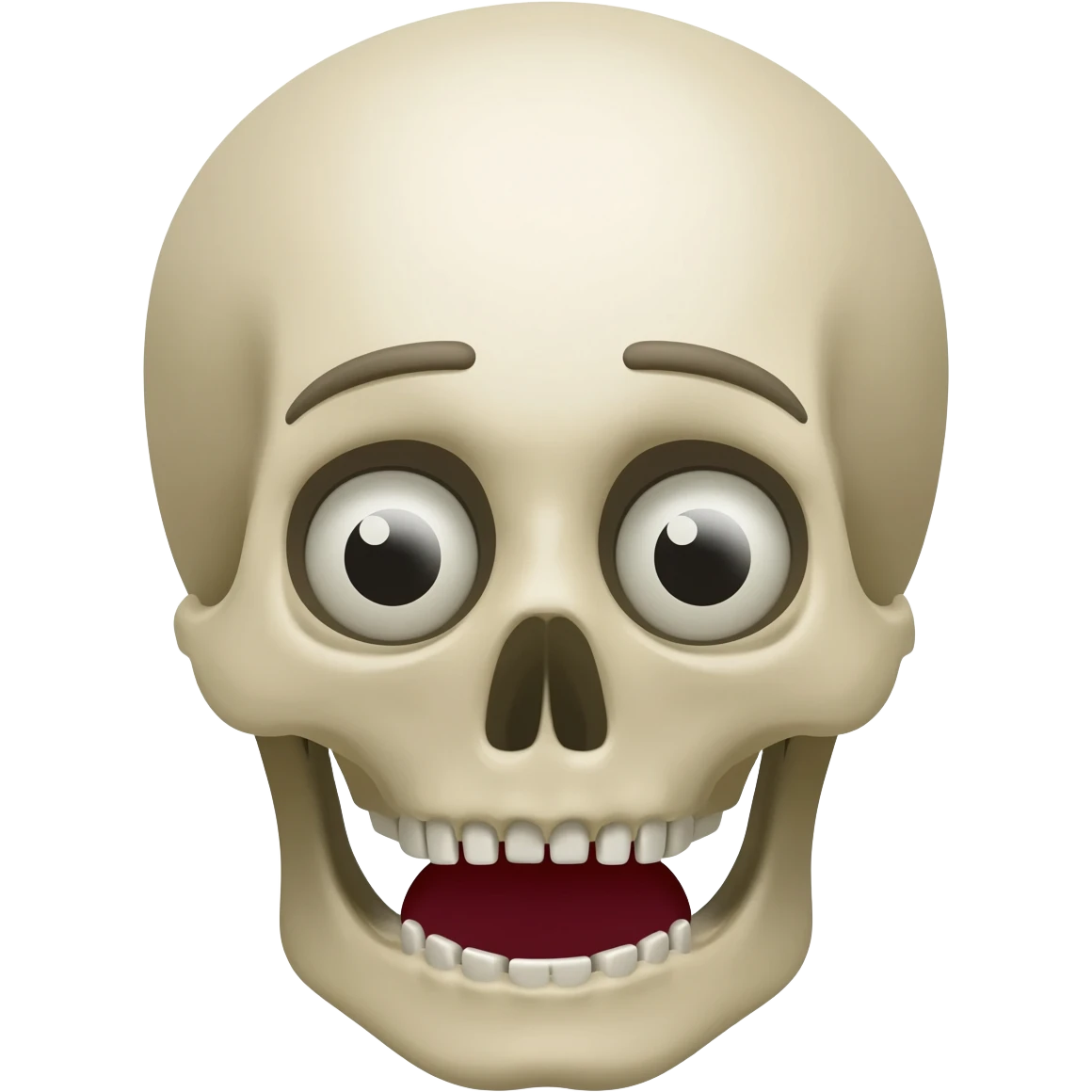 A surprise skeleton head emoji