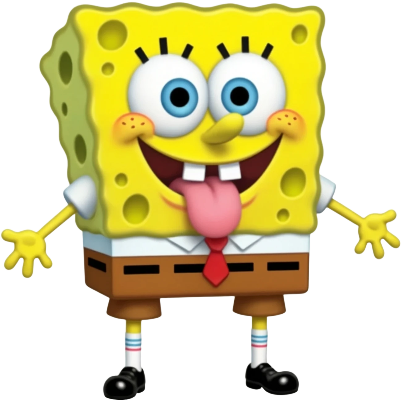 SpongeBob licking the screen moving emoji