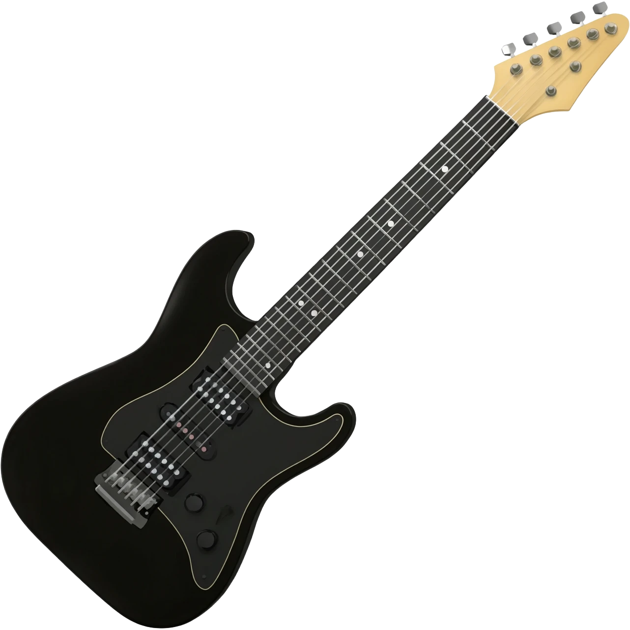 Black electric guitar emoji