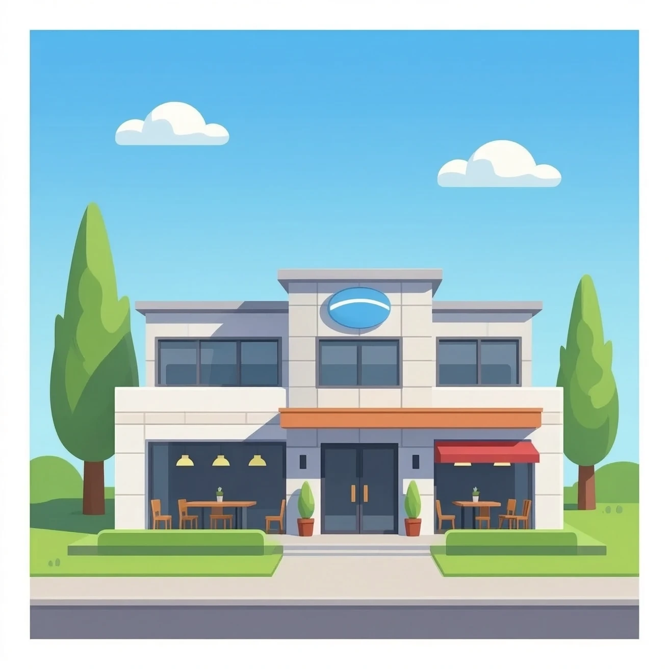 emoji edificio de restaurante emoji