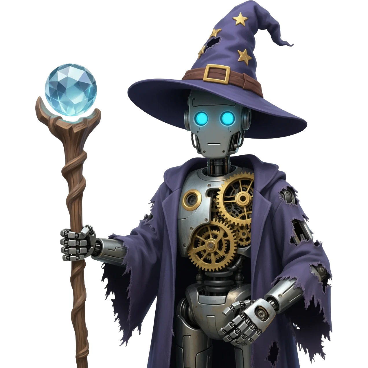 A wizard robot emoji