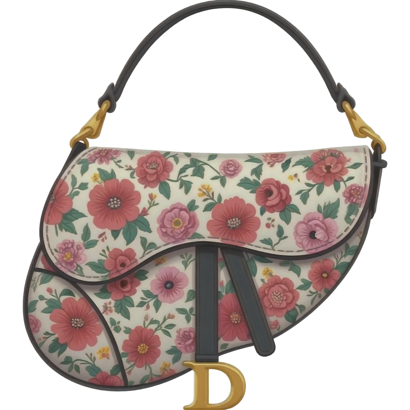 floral dior saddle bag emoji