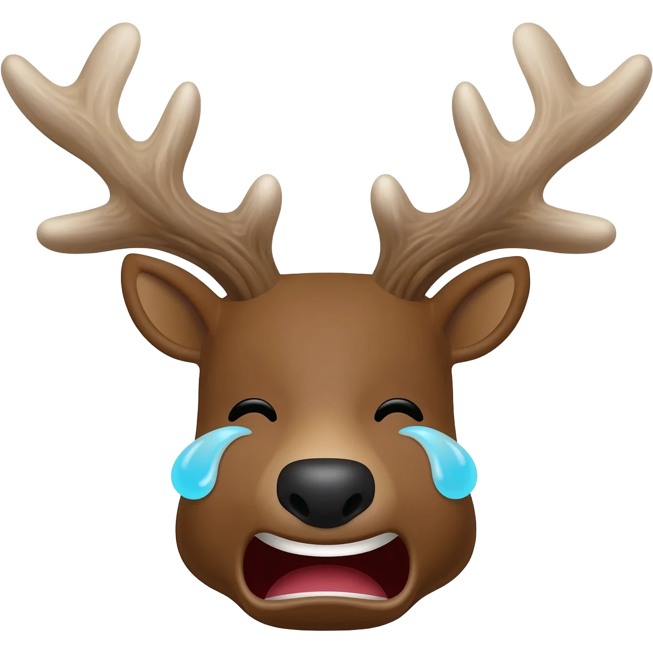 elchkopf diagonal stark lachen tränen emoji