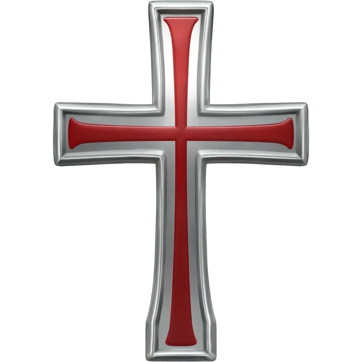 Silver knight templar cross emoji