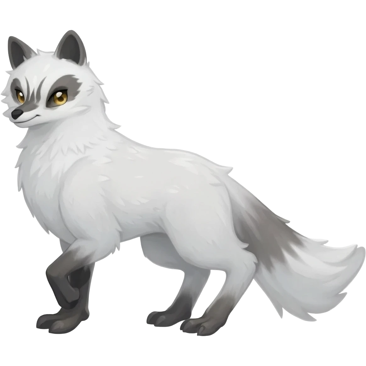 Snowy Owl-Arctic Fox-fusion-hybrid-animal-creature emoji