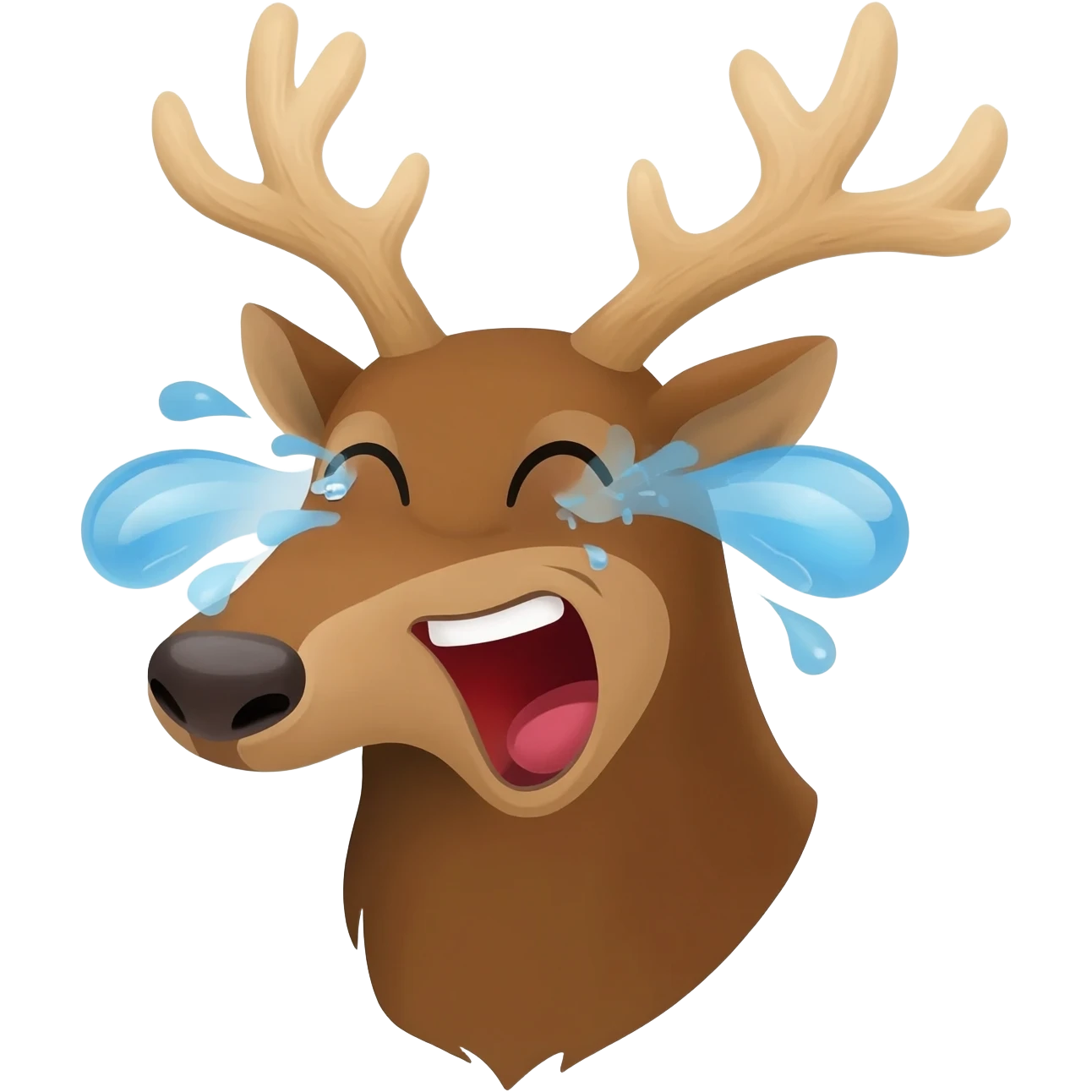 elchkopf diagonal stark lachen tränen emoji