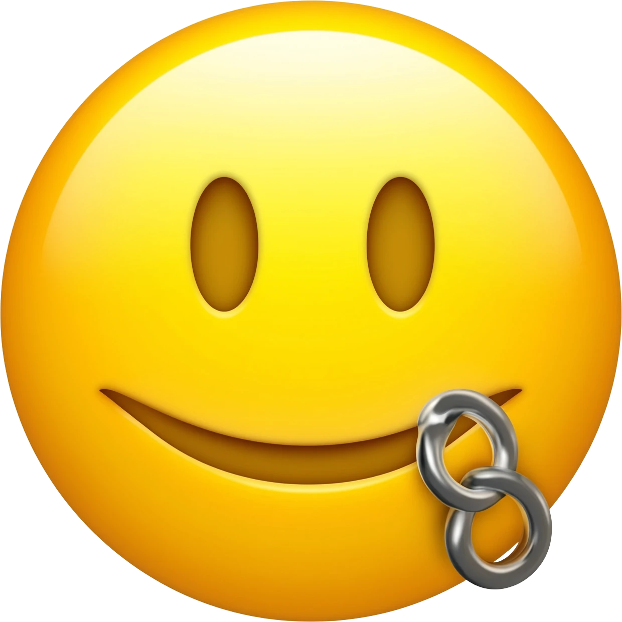 yellow smilie with chastity emoji