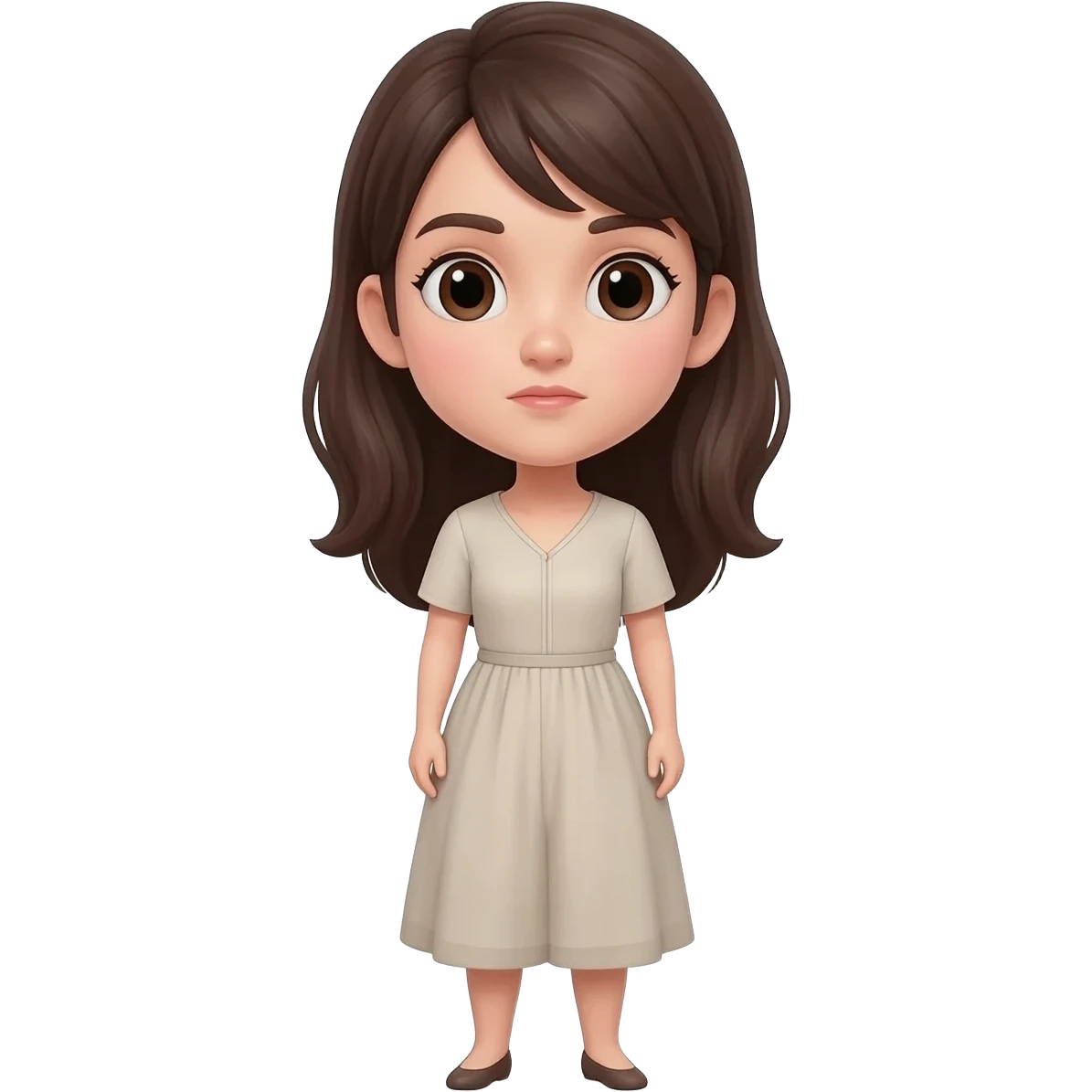 Mujer de 20 años, cuerpo completo. emoji