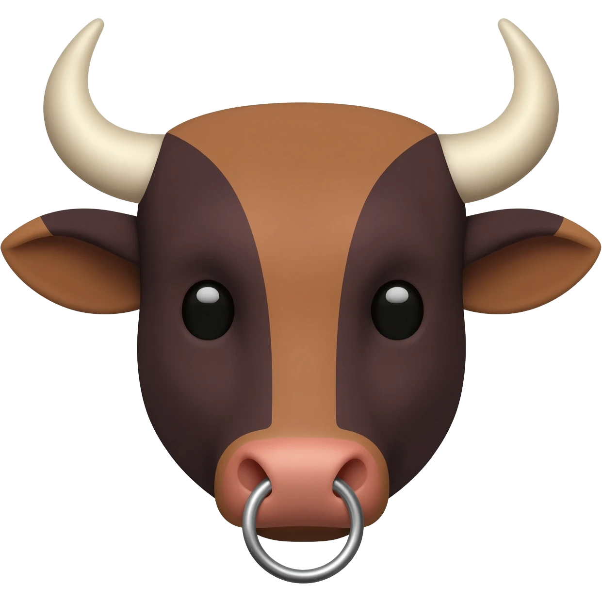 a head of a bull with a ring in its nose emoji
