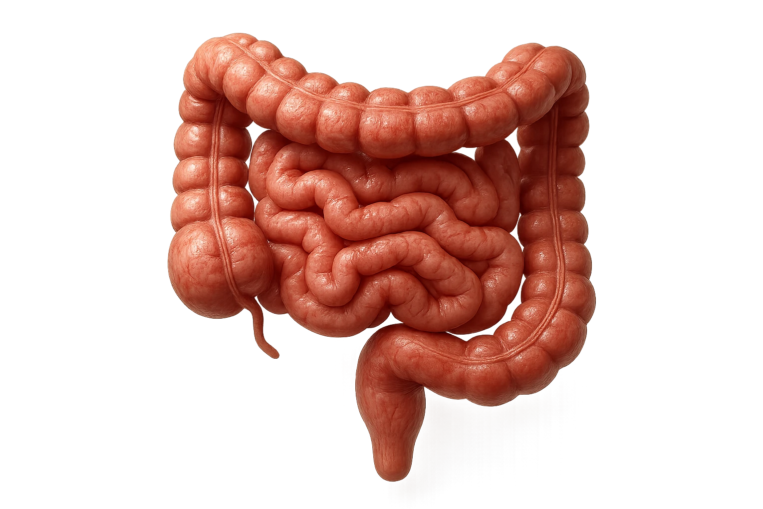 intestino umano anatomico realistico in salute, IPERREALISTICA 4K emoji