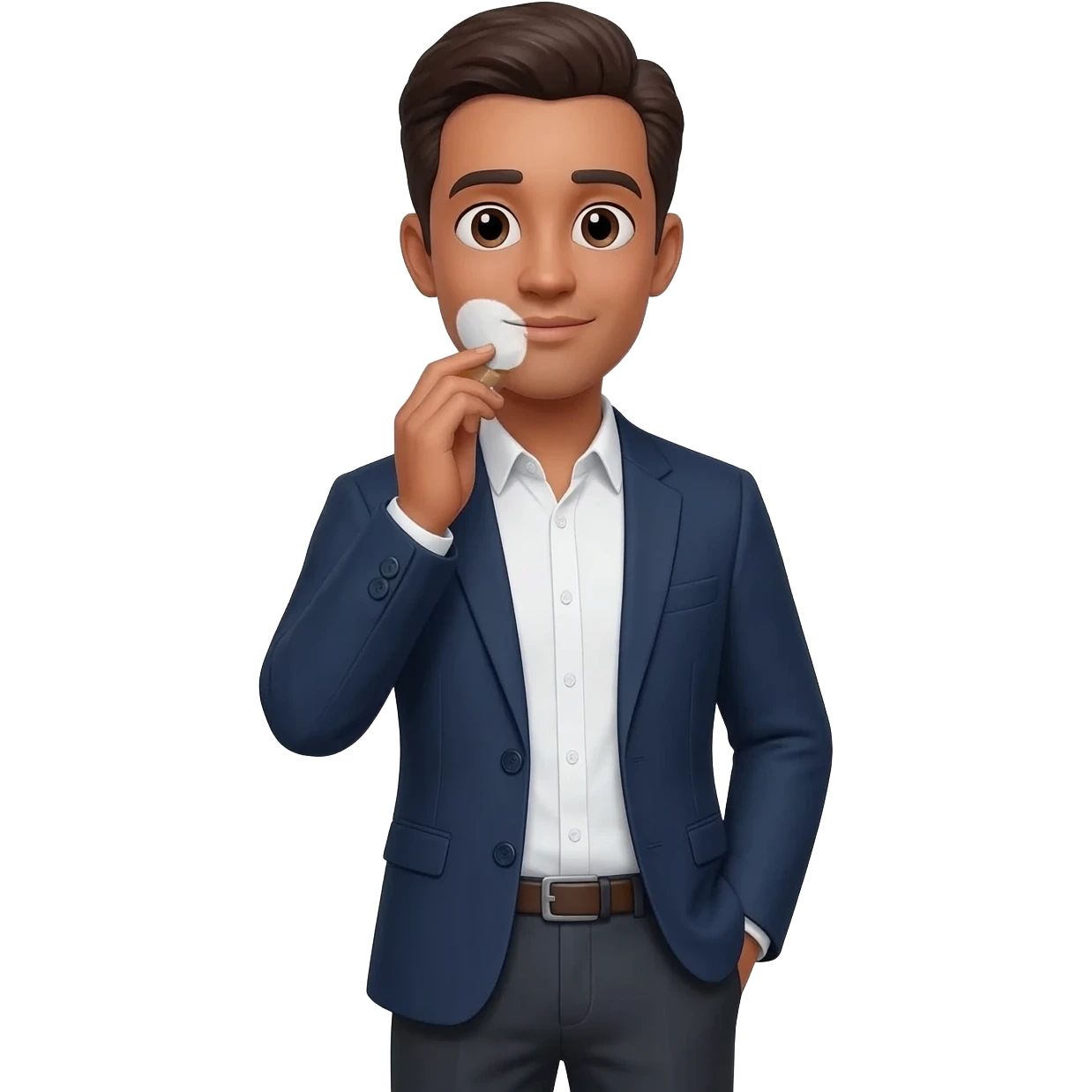 dabbing in business casual emoji