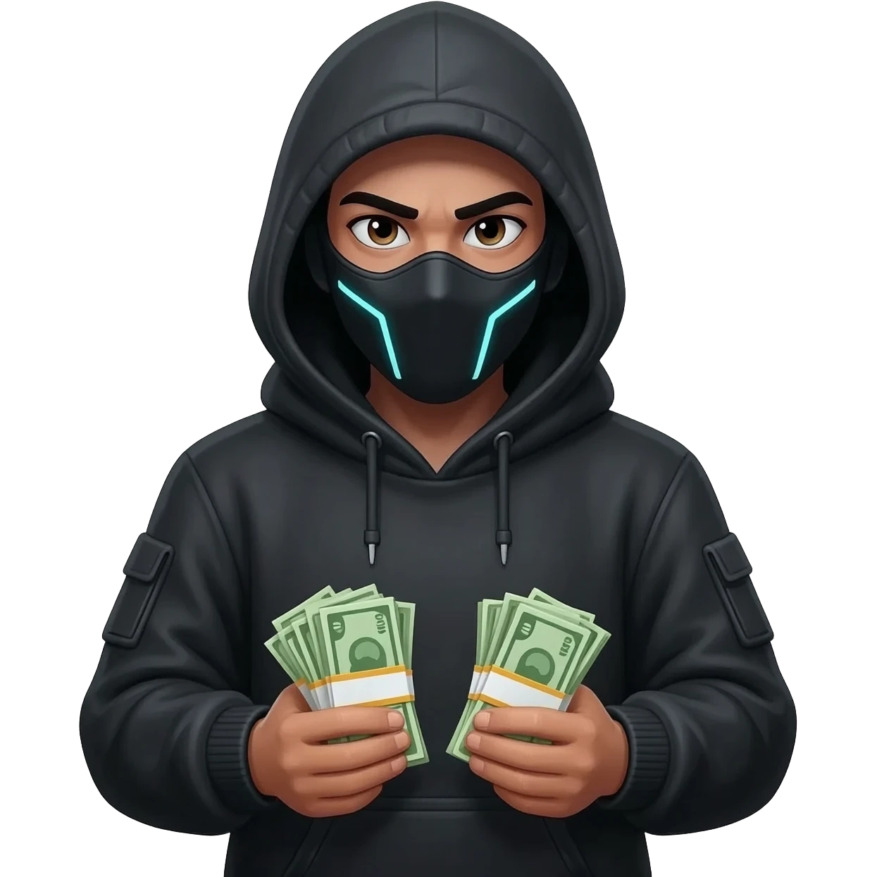 money and hacker emoji