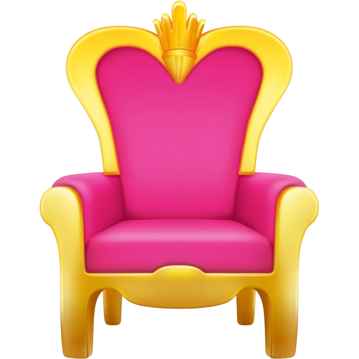 A a pink and gold queens throne emoji