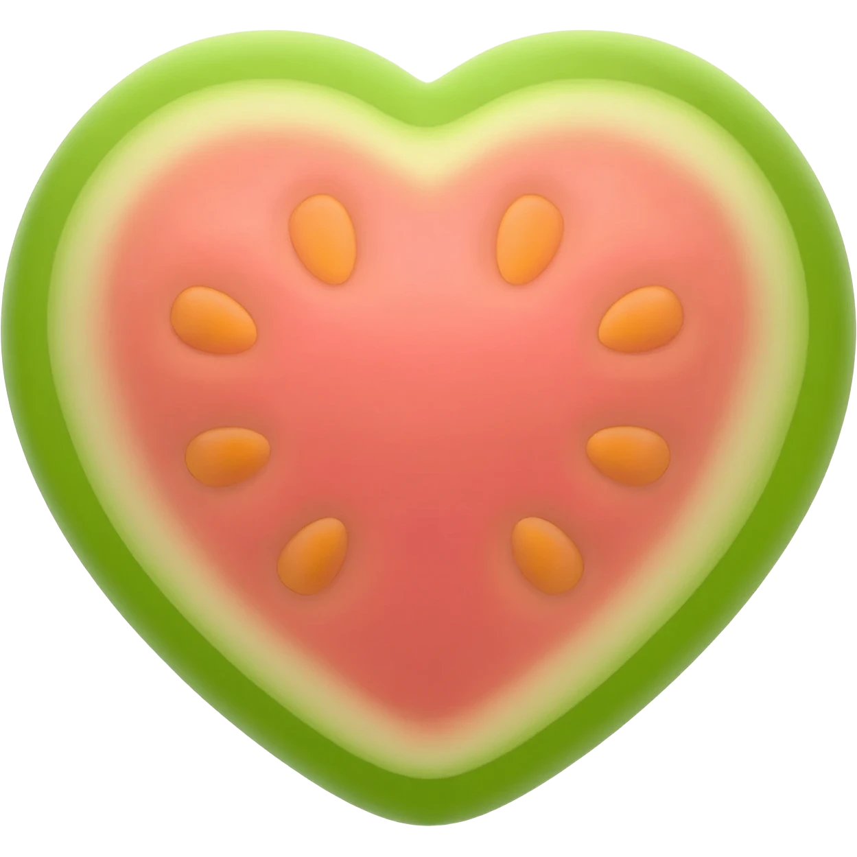 Coração de goiaba emoji