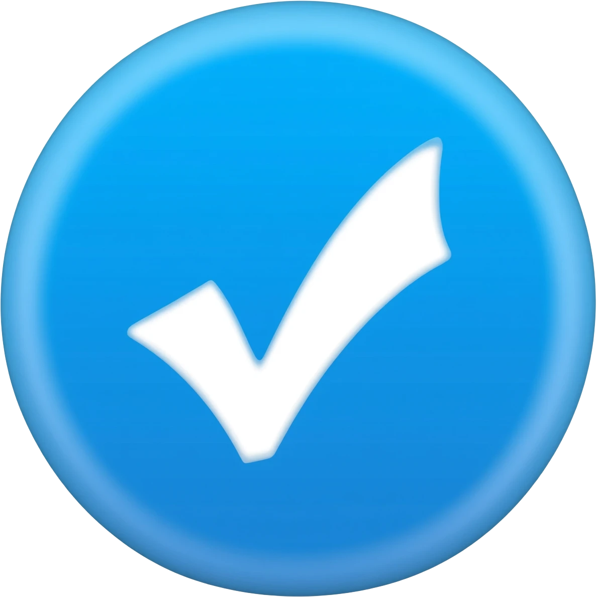 Verificación celeste emoji