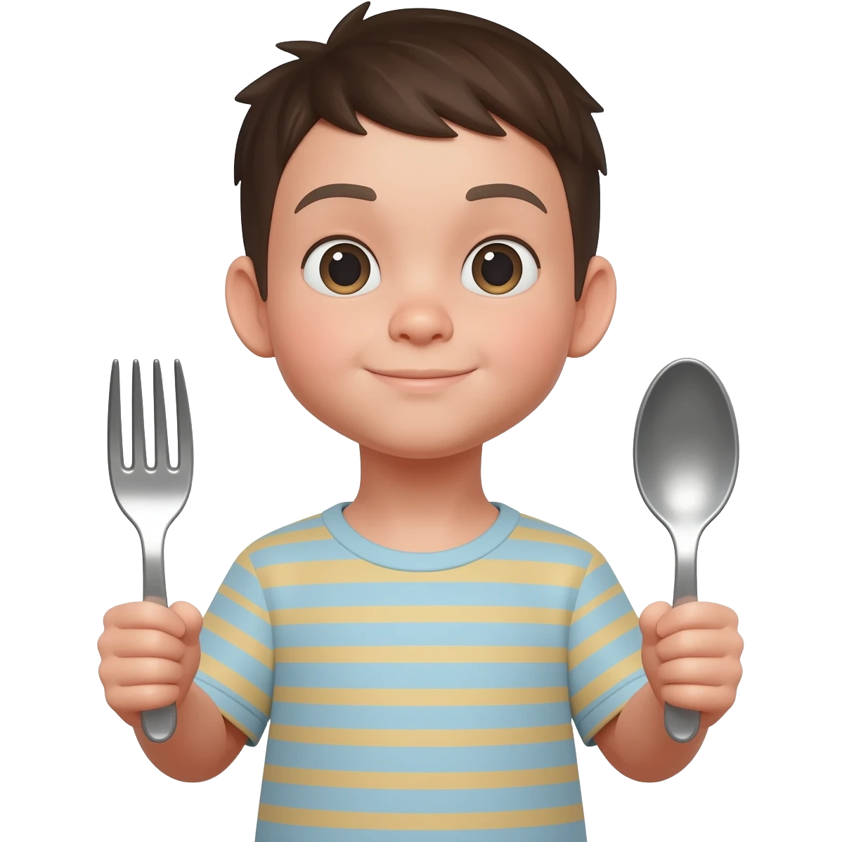 a child fork and spoon emoji