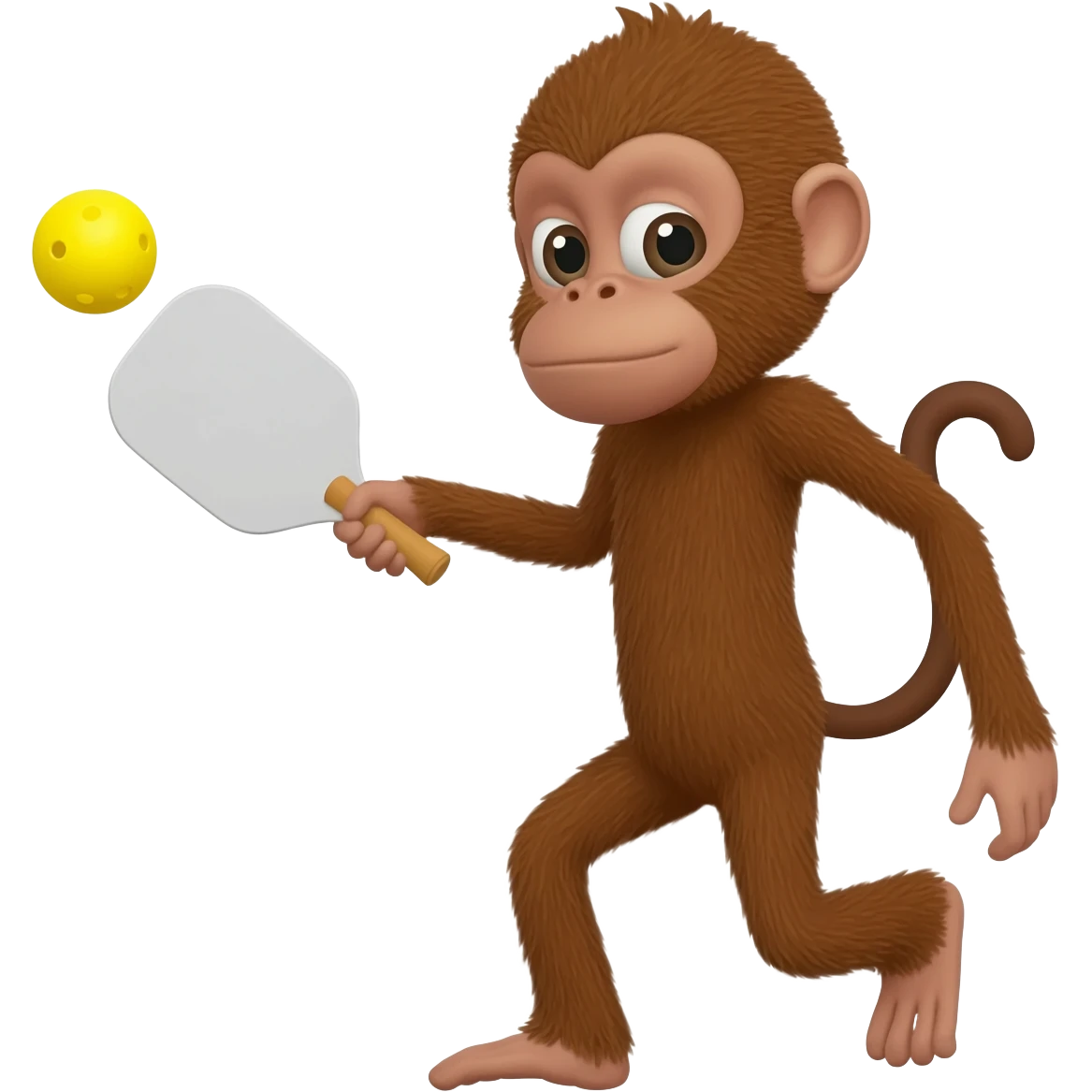 Picklball playing monkey emoji