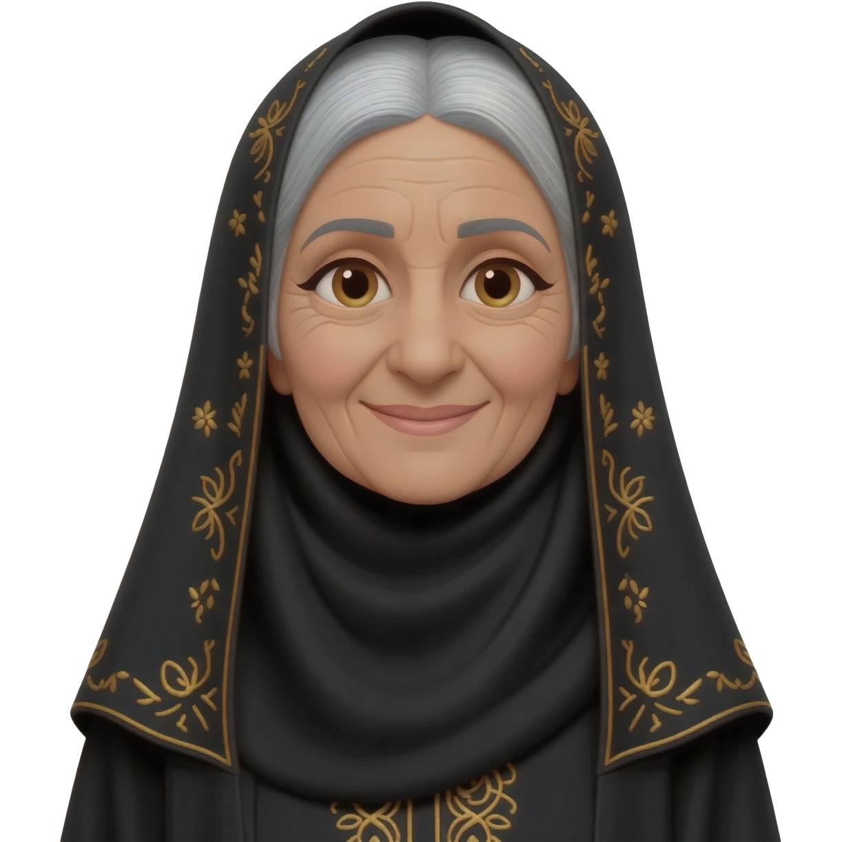 Grand mère voilée arabe emoji