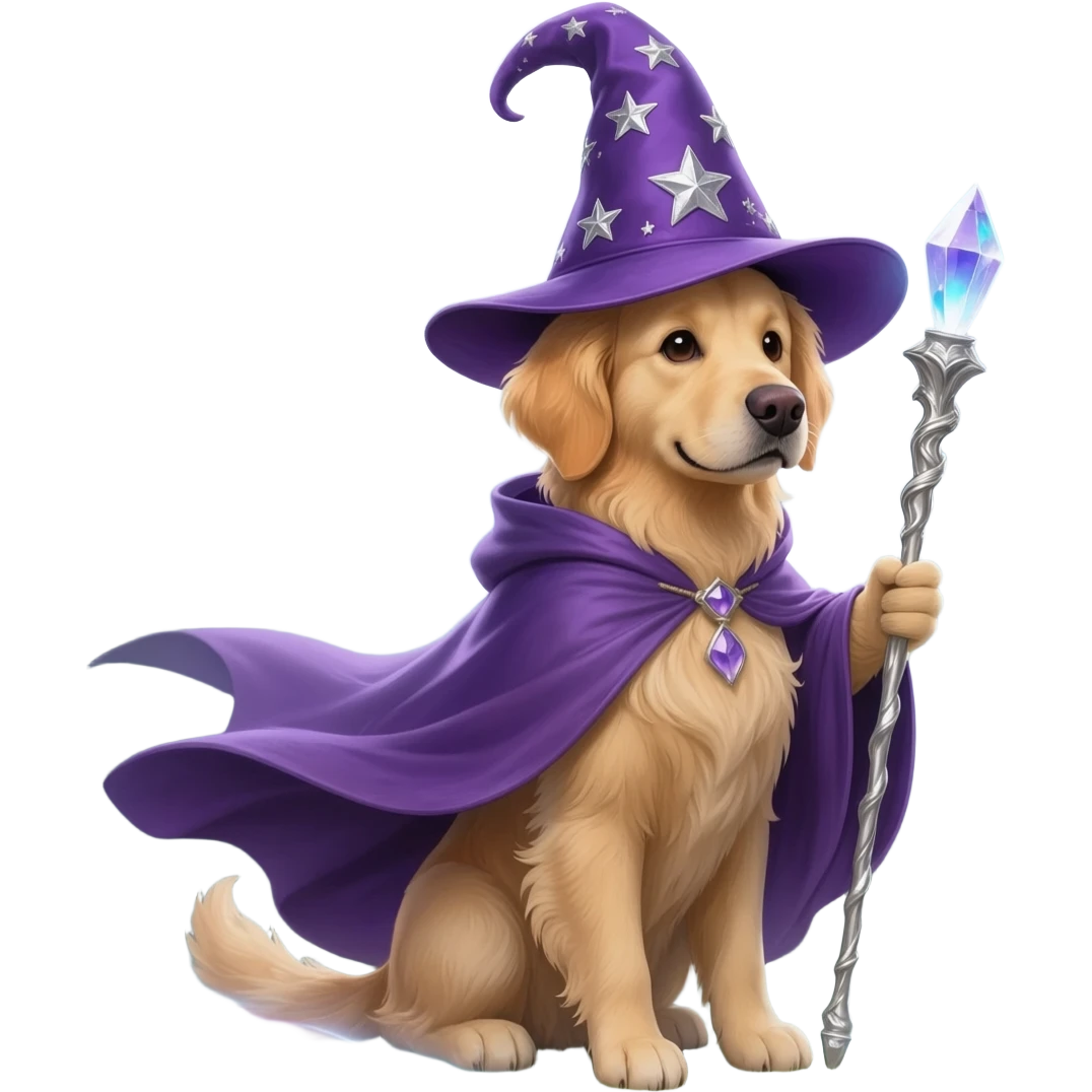 Dog wizard emoji