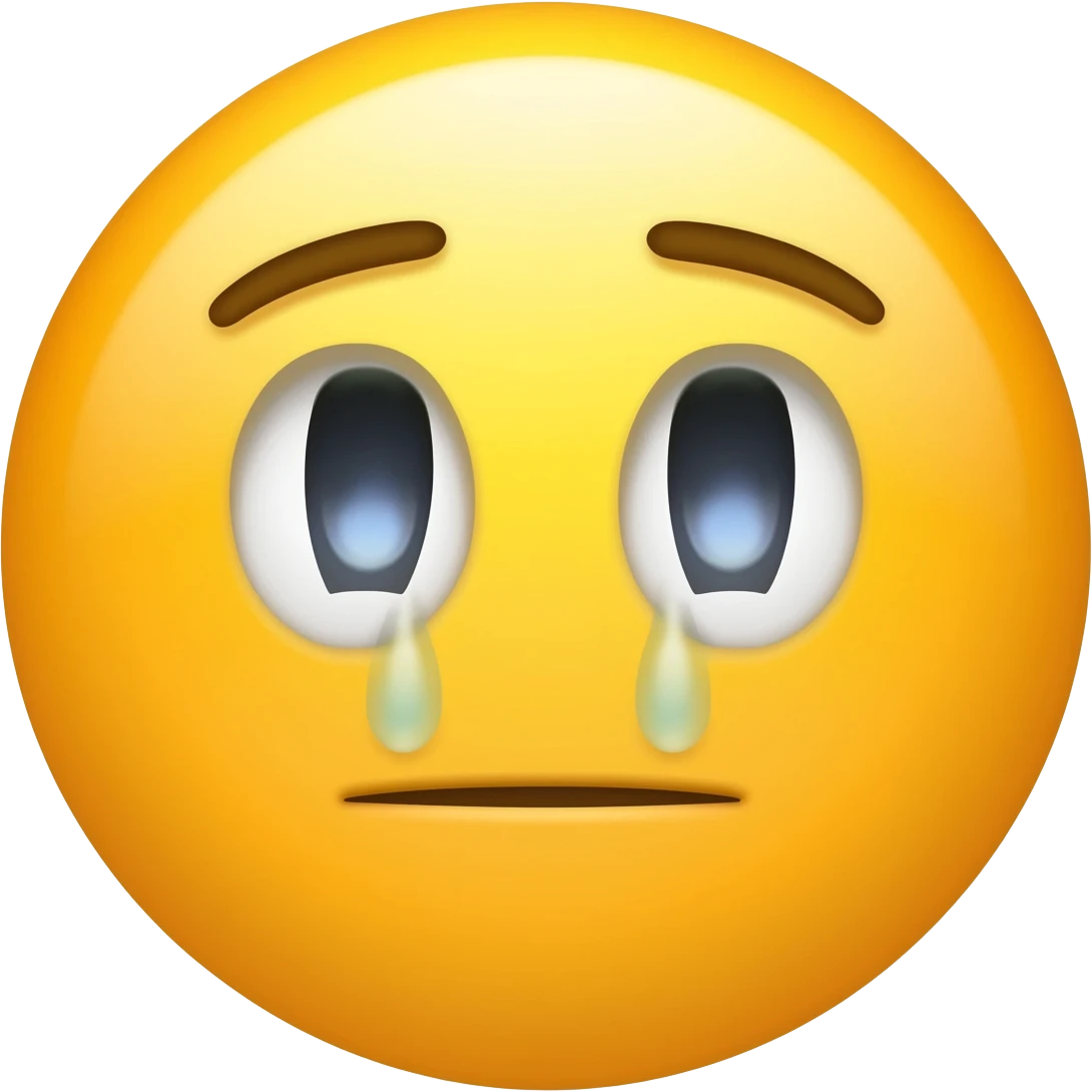 un vecchietto che piange ma con la faccia tipica delle emoji, gialla e tonda emoji