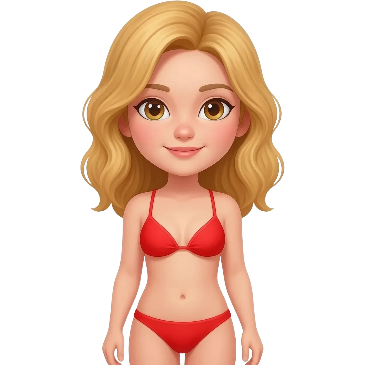 A girl in a bikini emoji