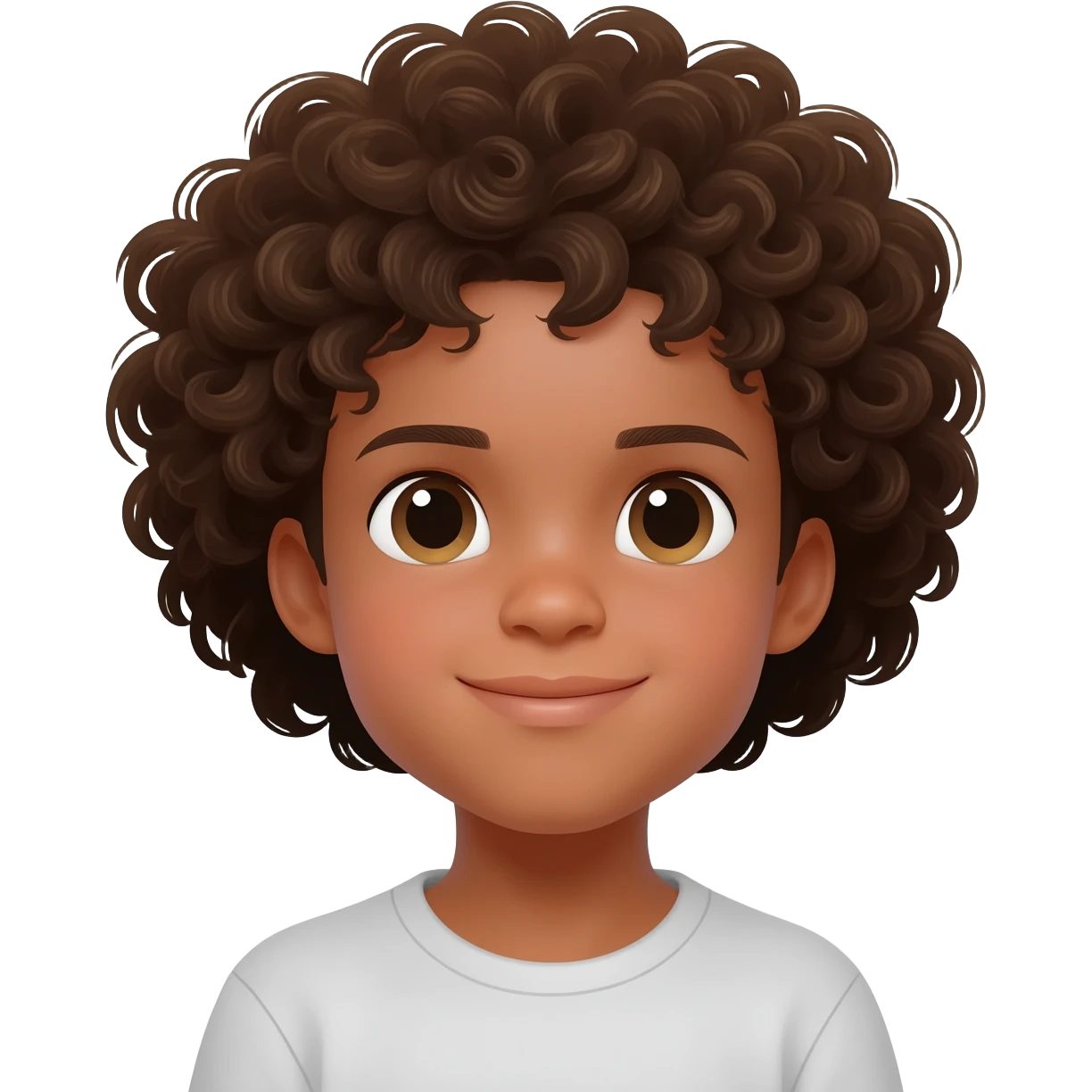 white kid with curly hair emoji