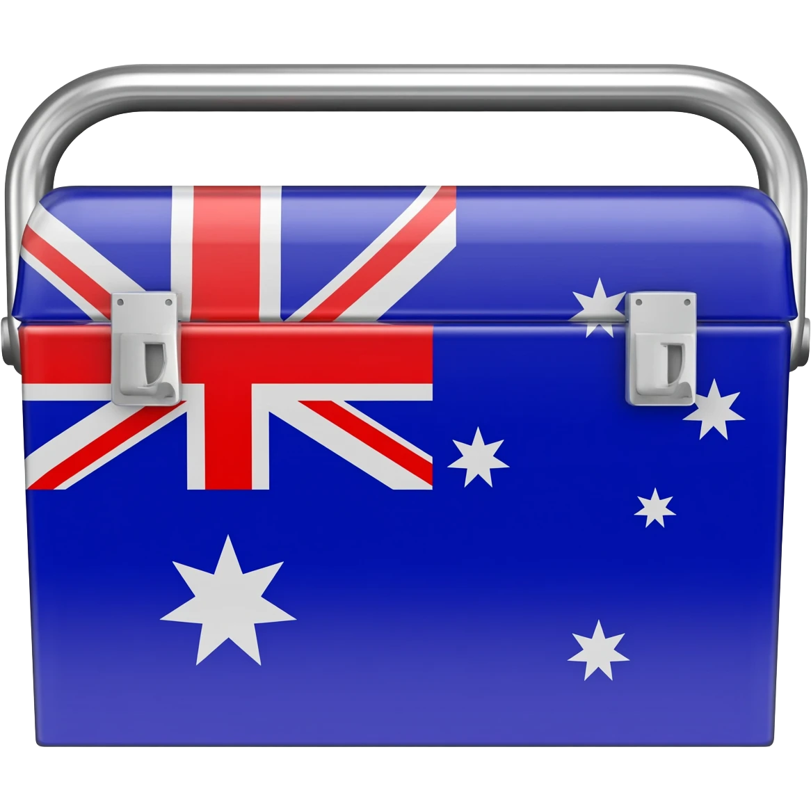 a toolbox front on closed, with the australian flag livery emoji