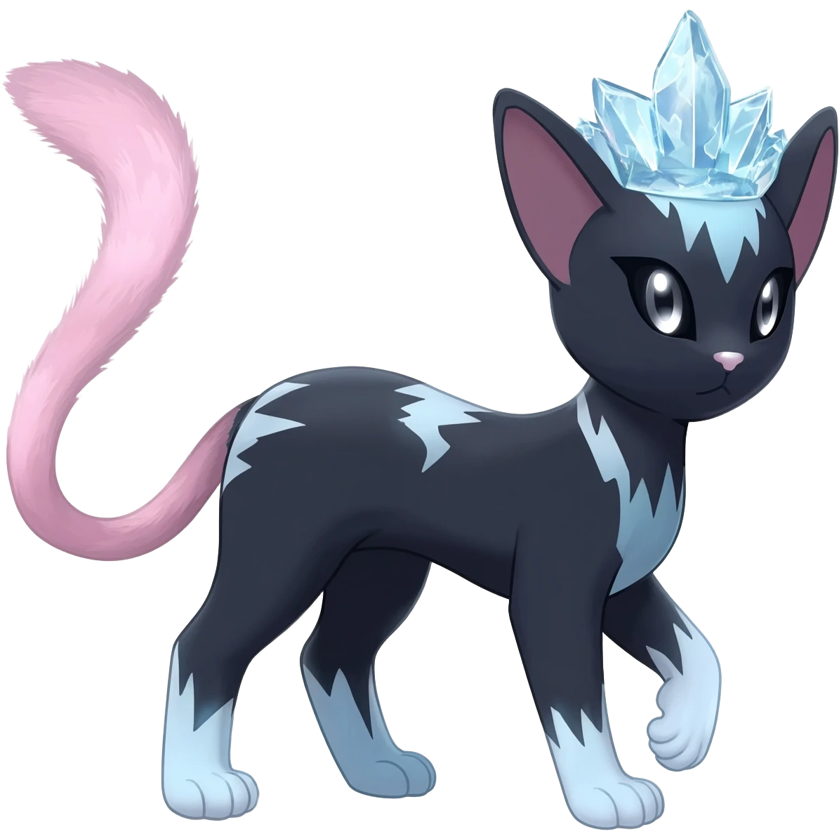 Umbreon-Glaceon-Sylveon-hybrid-animal-Fakémon-Pokémon-fusion emoji