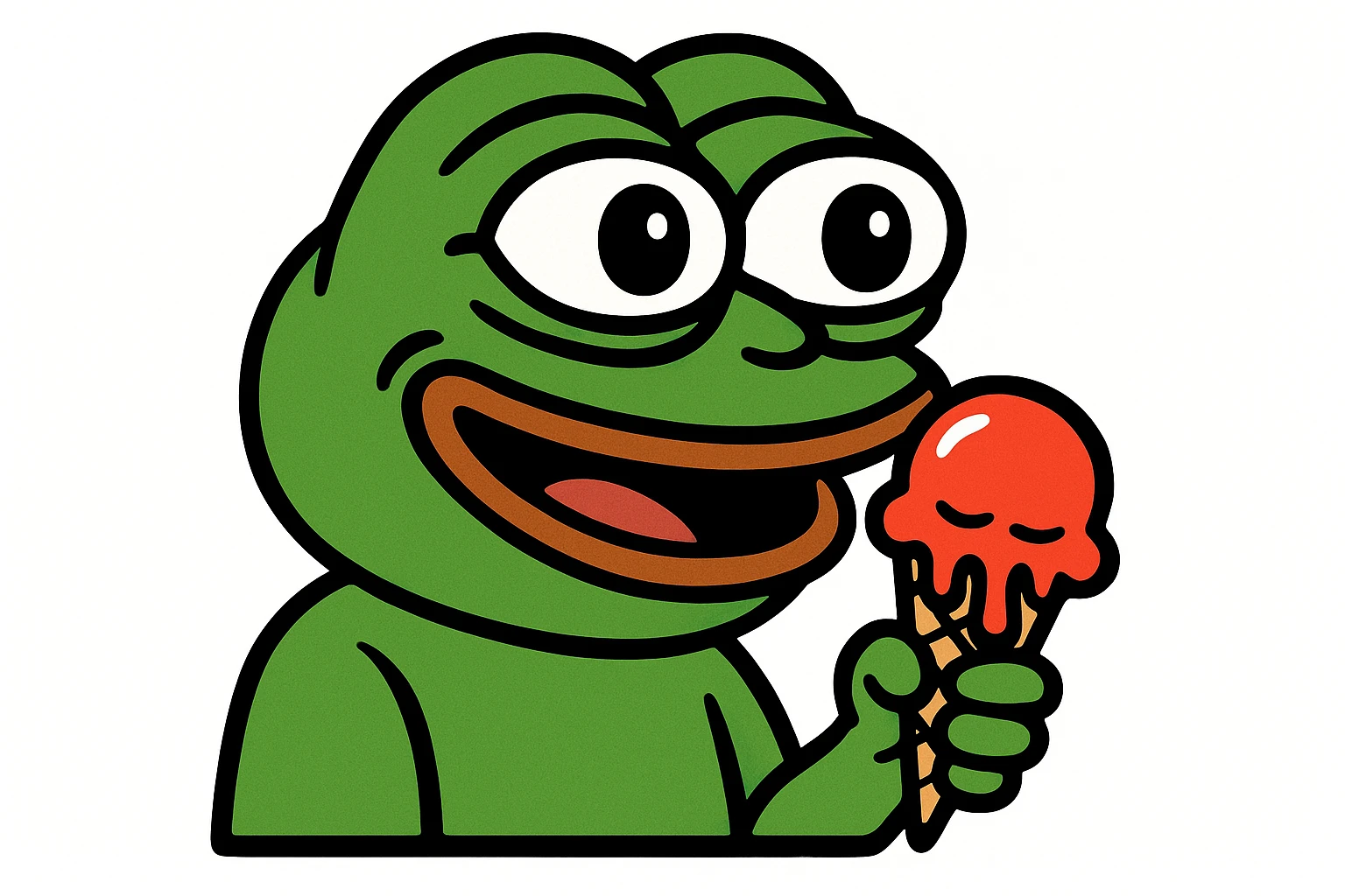 happy children with melting ice cream cones emoji