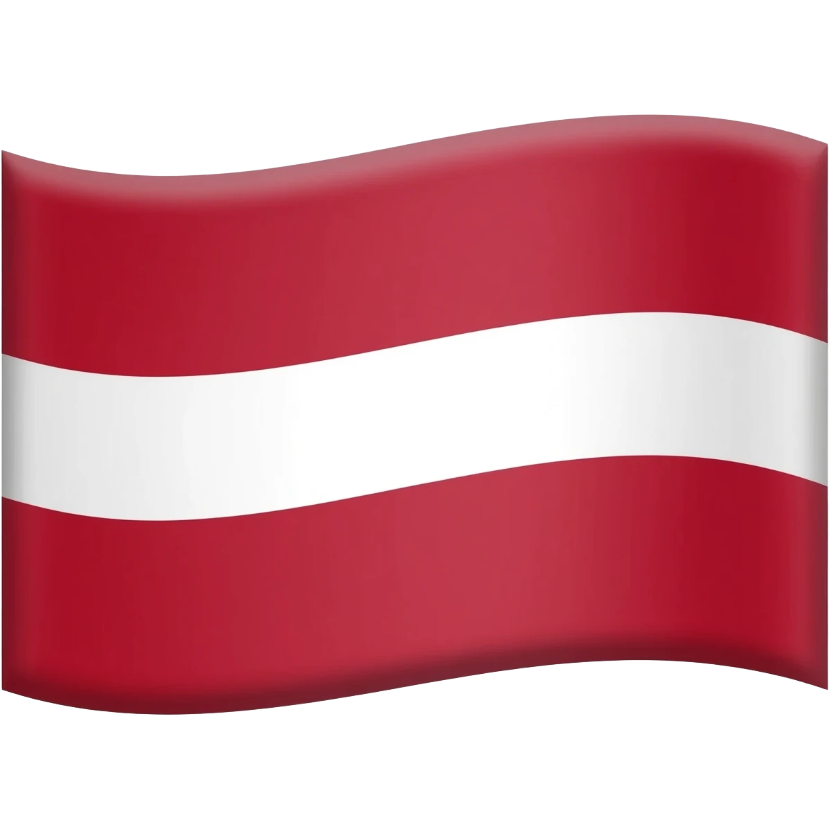 Horizontal white split red flag emoji