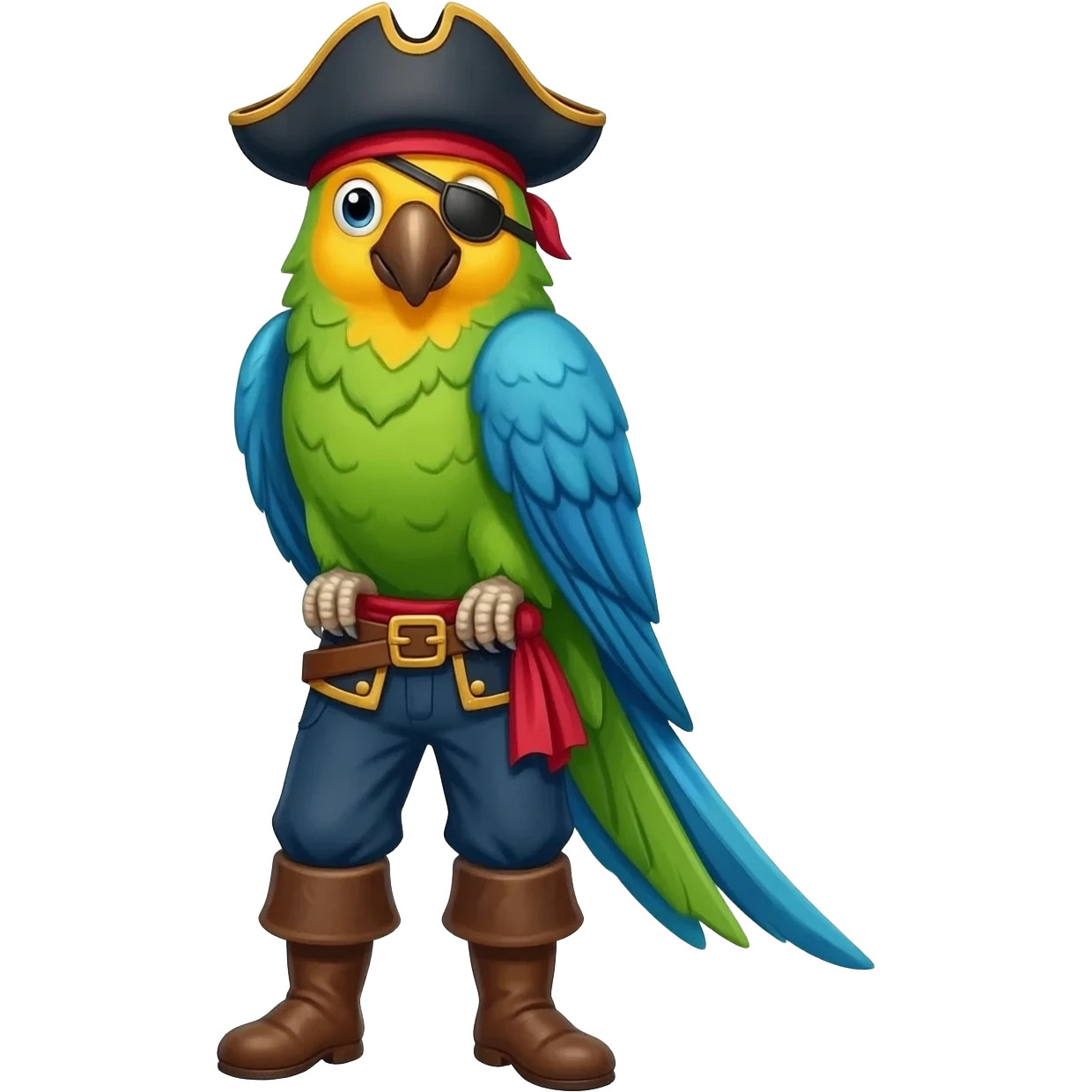 pirate and parrot emoji