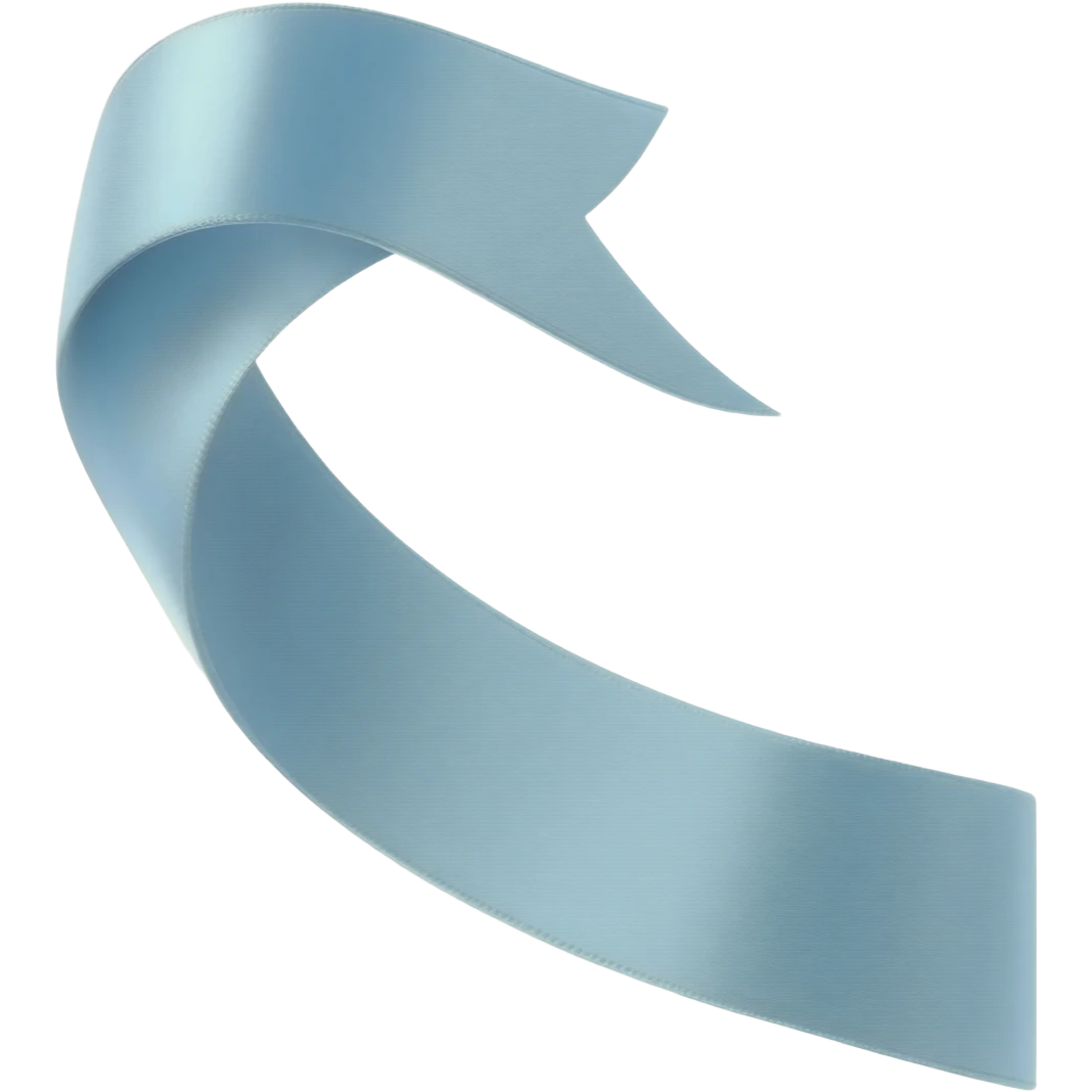 Light Blue ribbon emoji