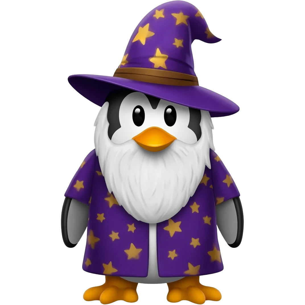 Penguin Wizard emoji