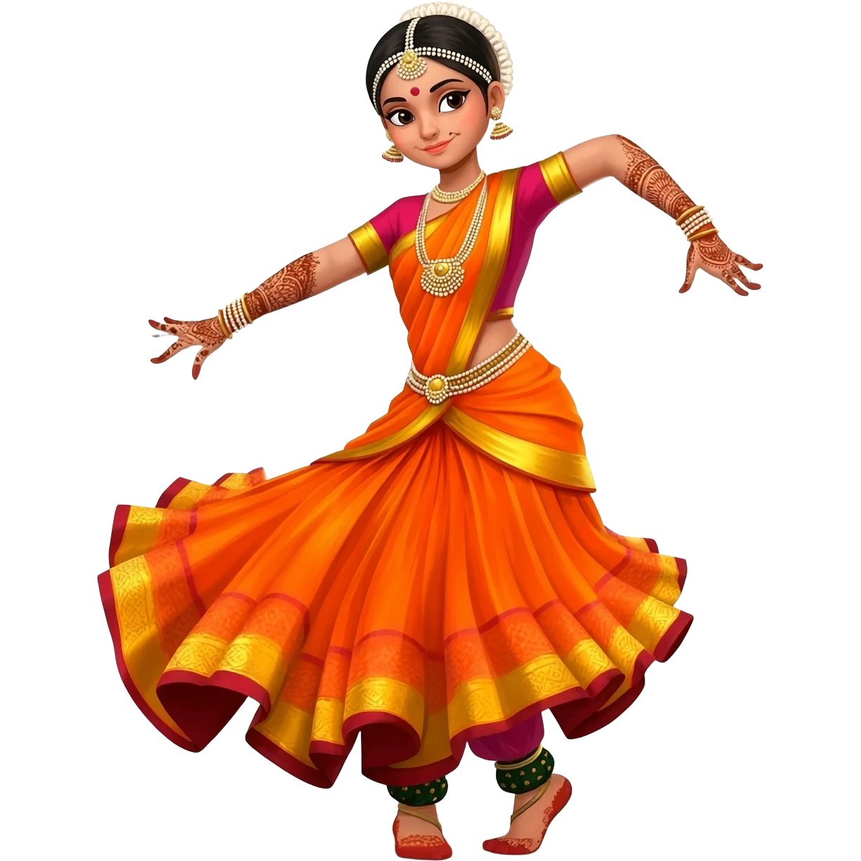 Kathak girl as emoji emoji