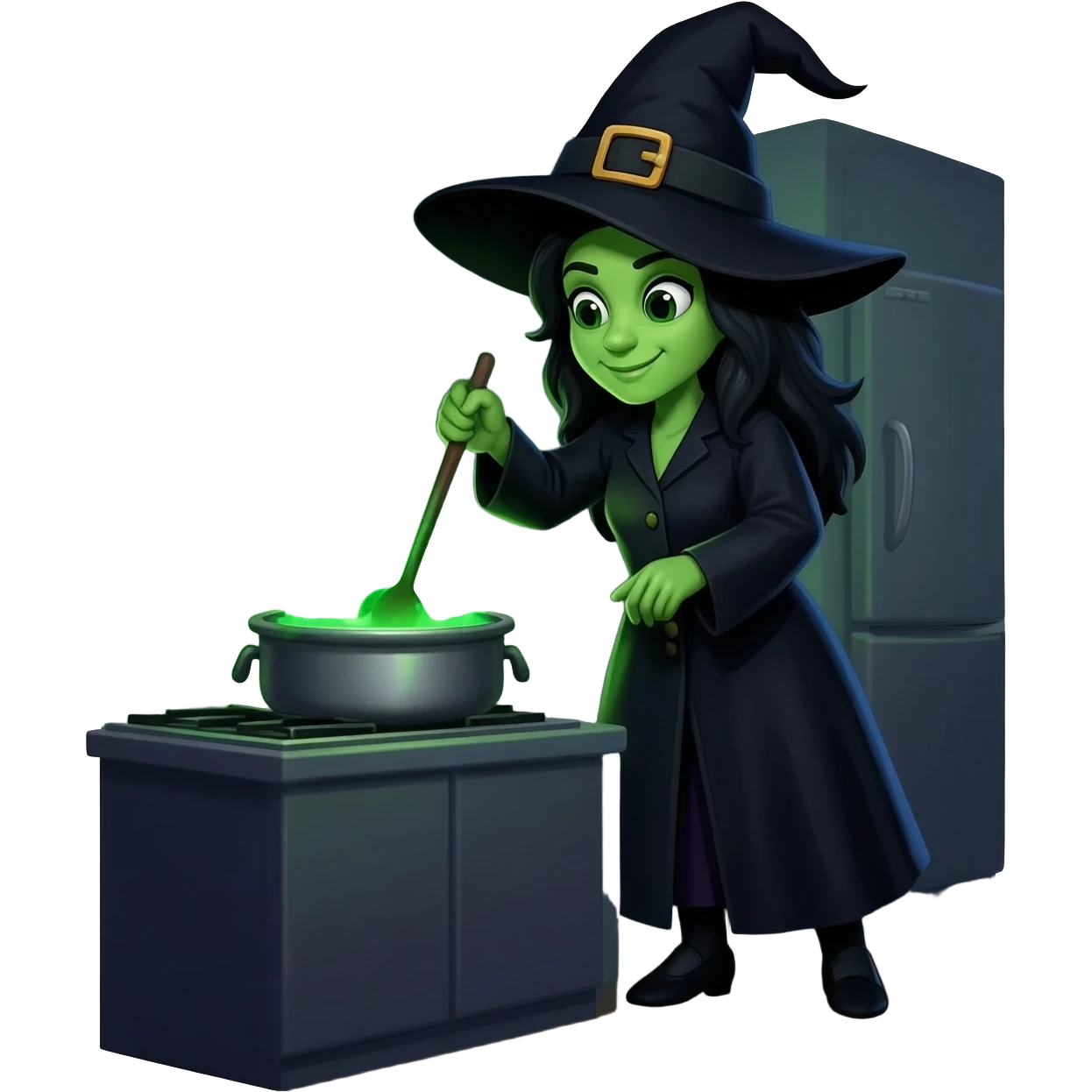 green witch cooking potion emoji