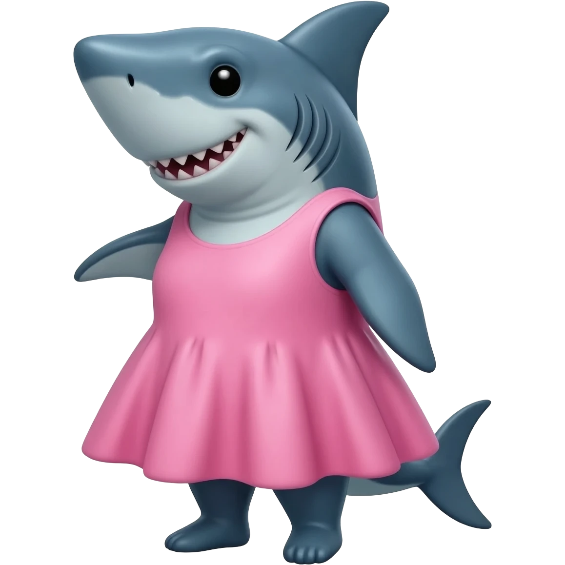 Hai mit pinken kleid emoji