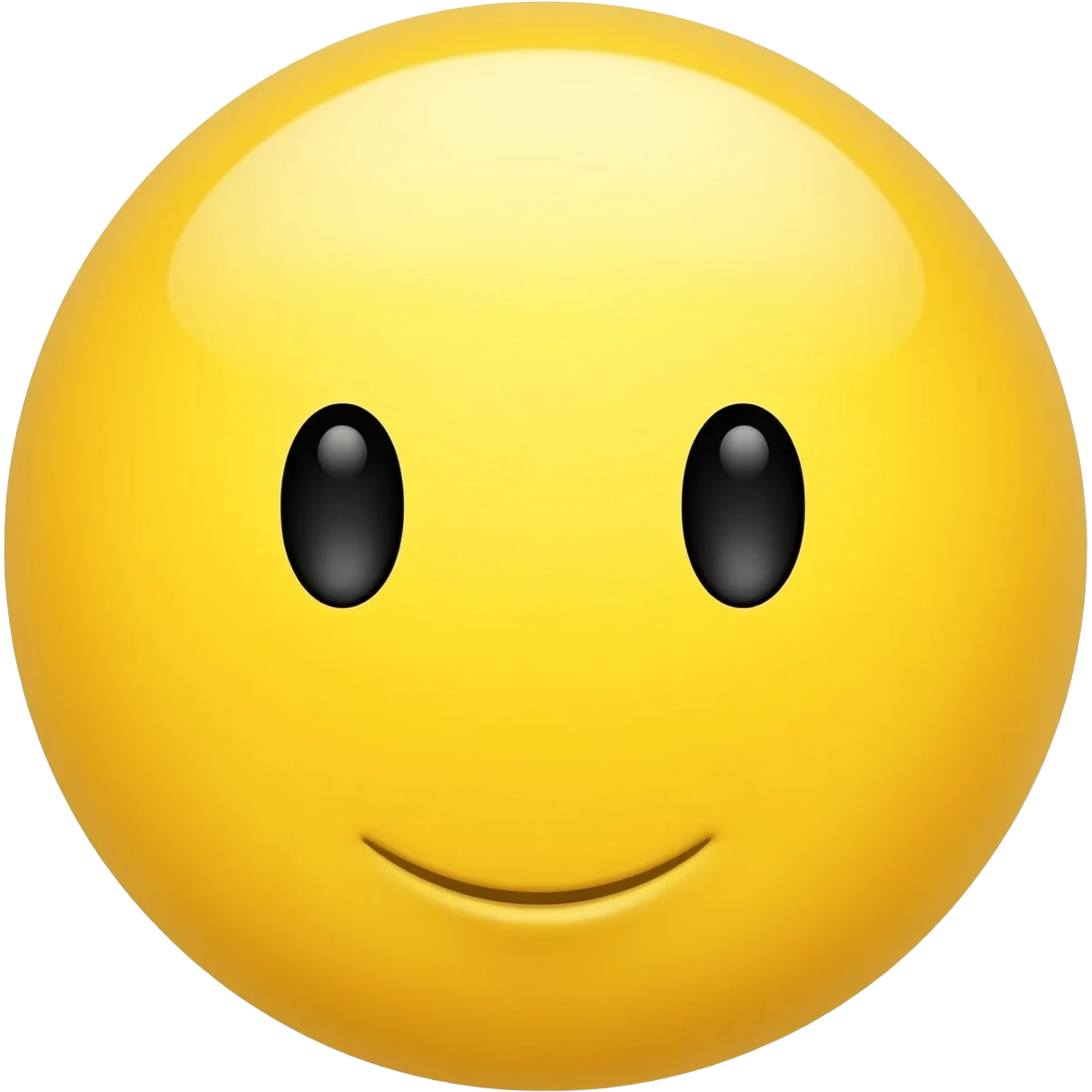 Yellow circle with no eyebrows and nose and the face feeling is neutral and the mouth is neutral emoji