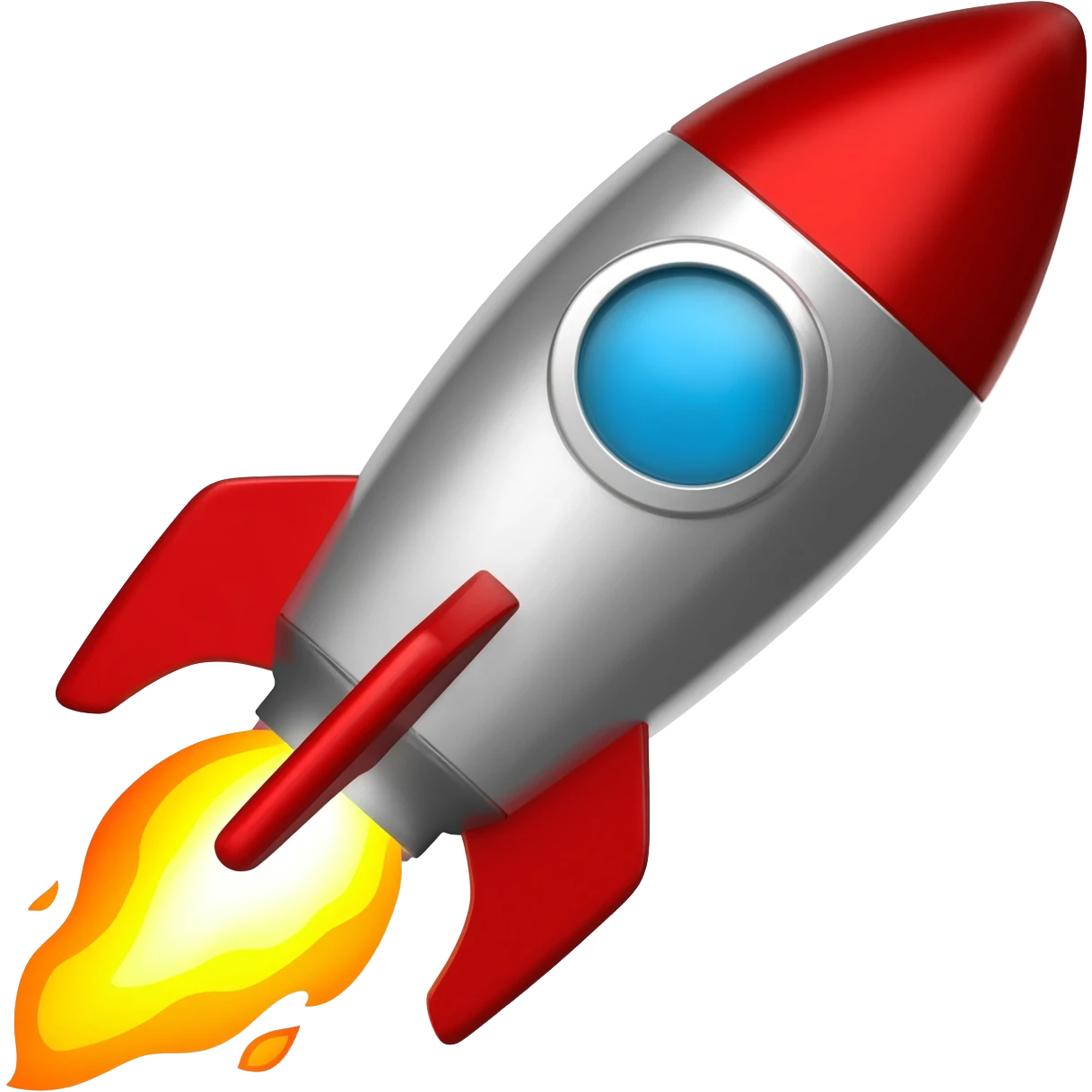 cohete con fuego emoji